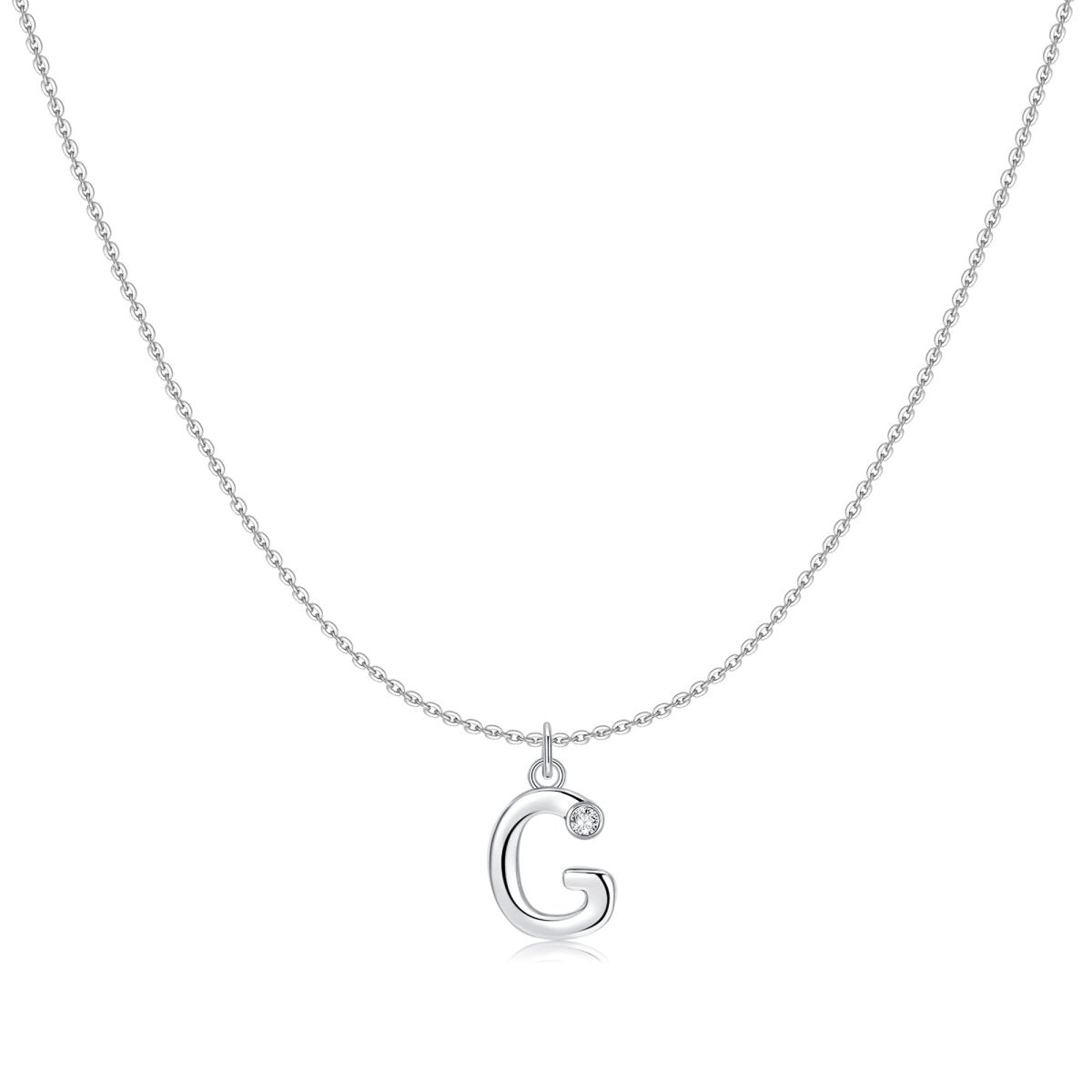 Initial Glitter Necklace