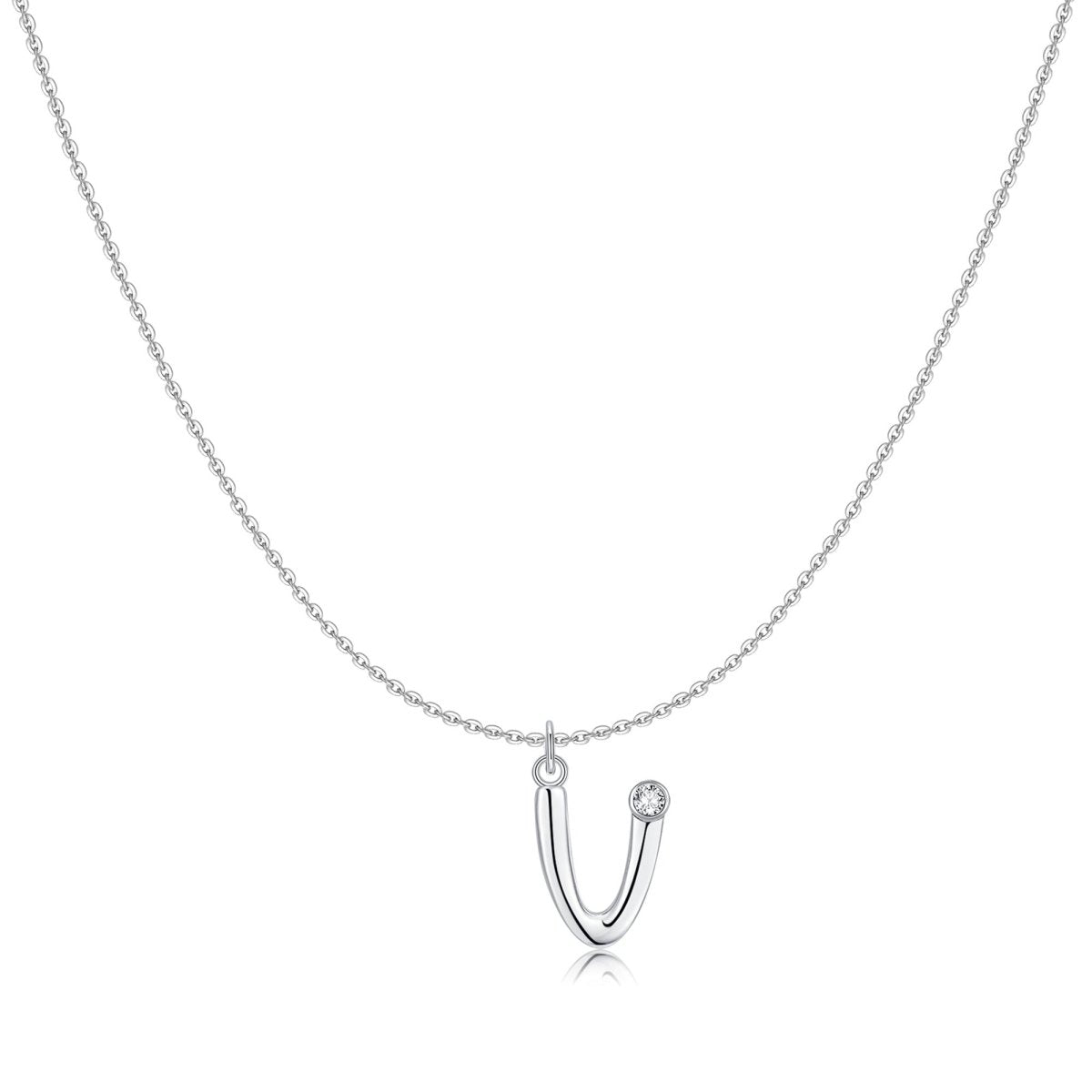Initial Glitter Necklace