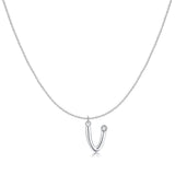 Initial Glitter Necklace