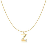 Initial Glitter Necklace