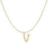 Initial Glitter Necklace