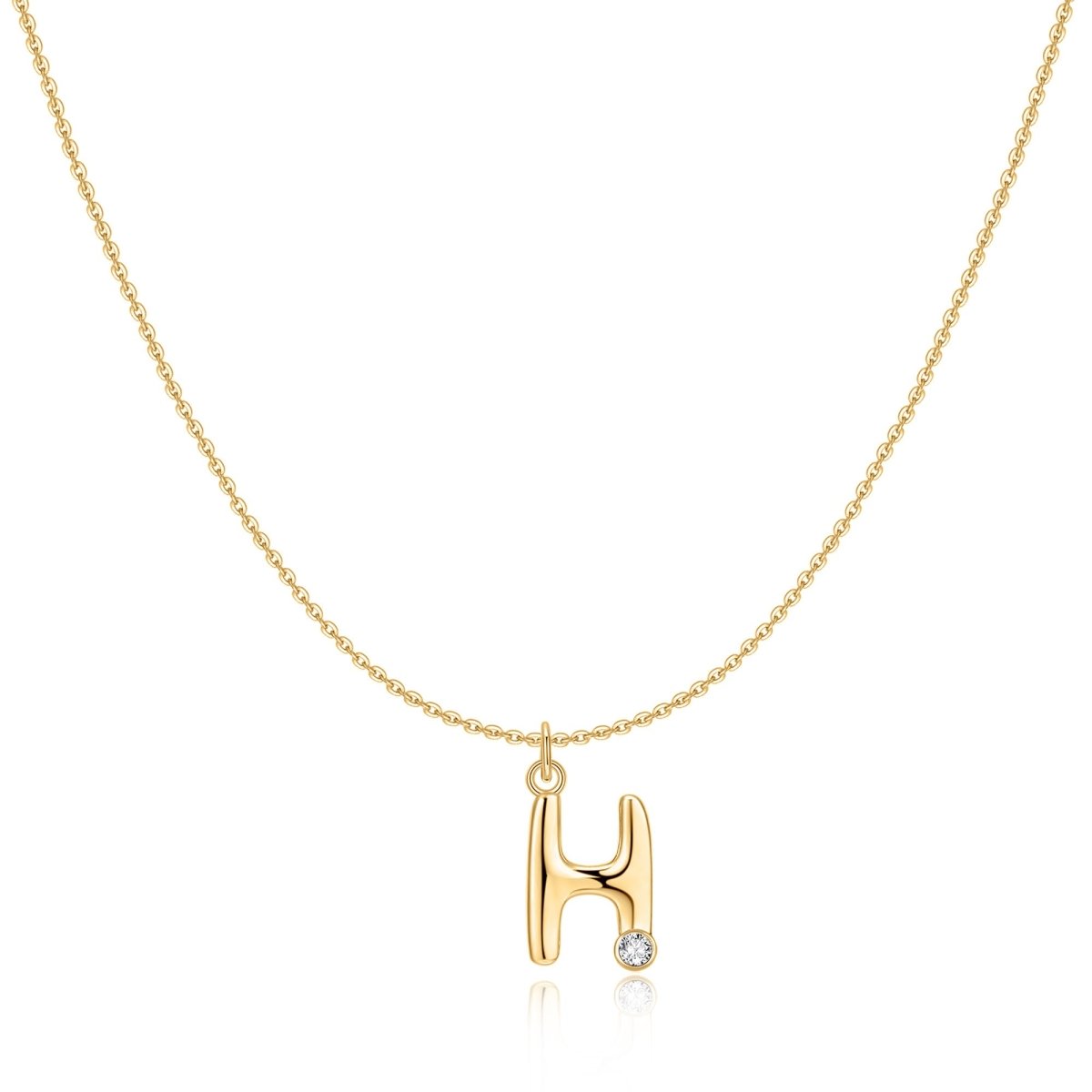 Initial Glitter Necklace