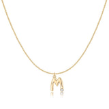 Initial Glitter Necklace