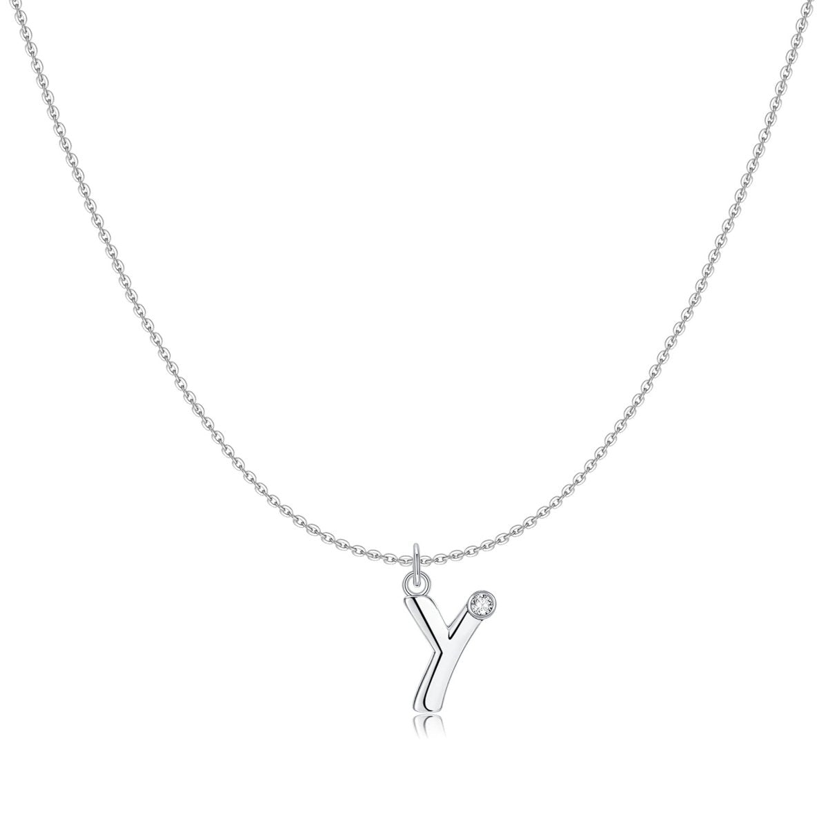 Initial Glitter Necklace