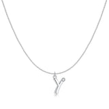 Initial Glitter Necklace