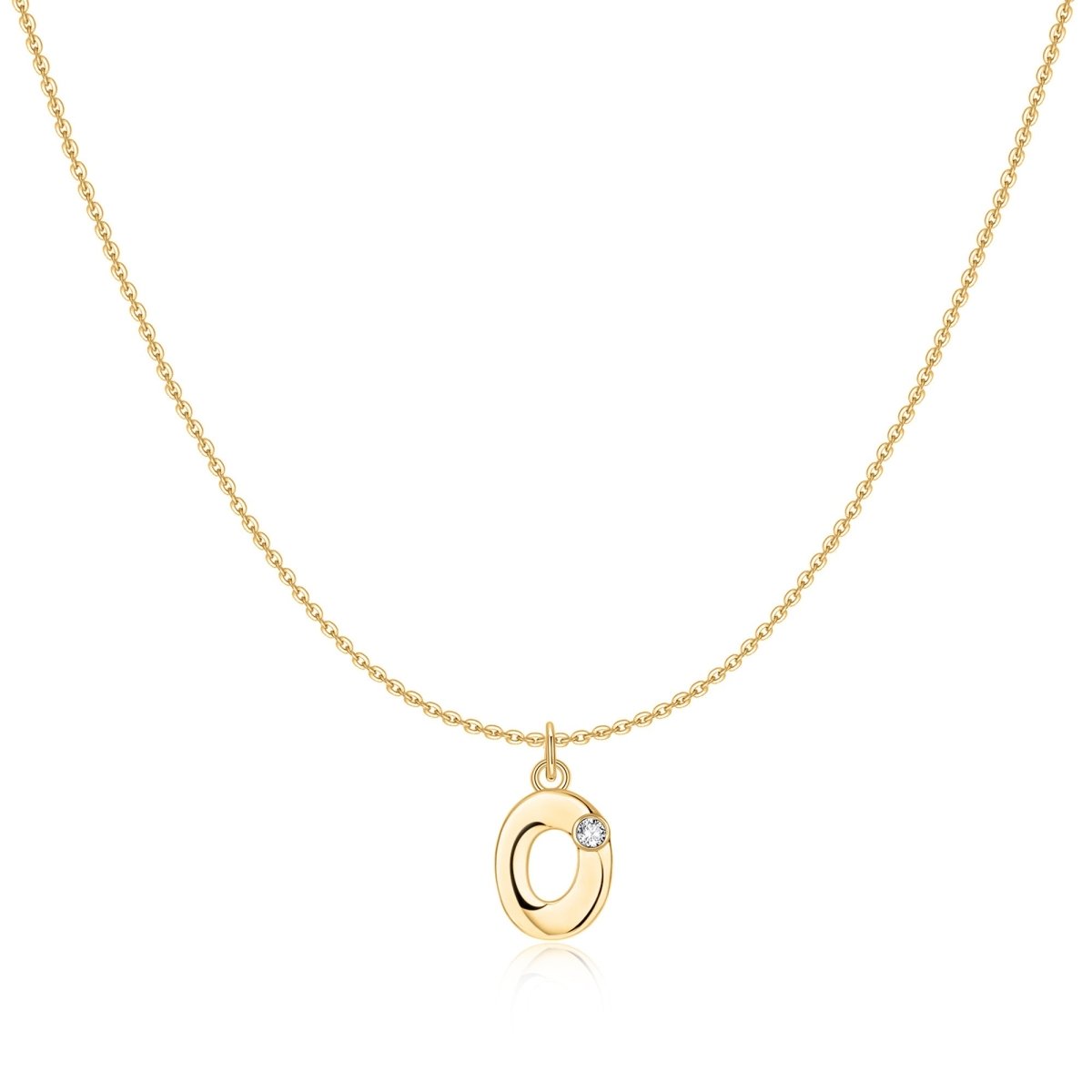 Initial Glitter Necklace