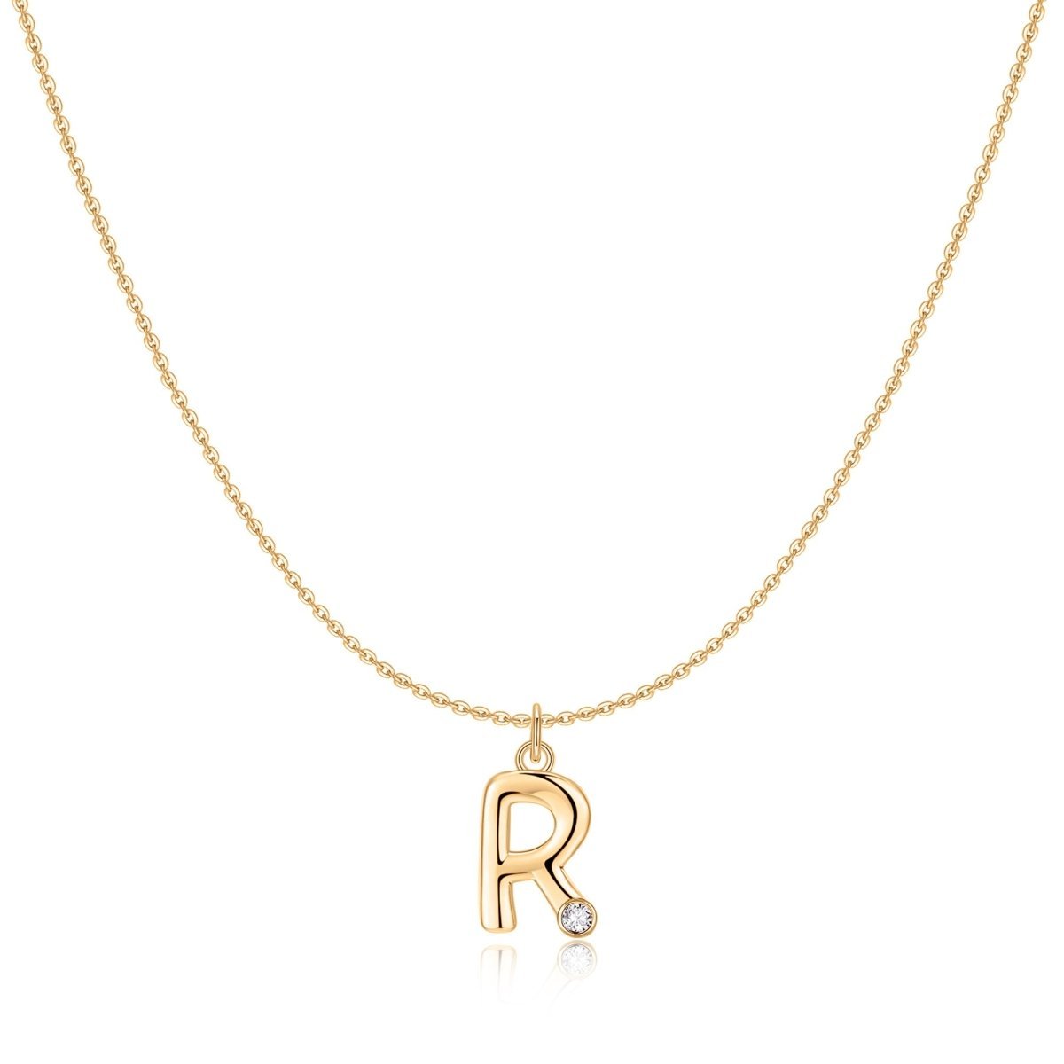 Initial Glitter Necklace