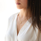 Initial Glitter Necklace
