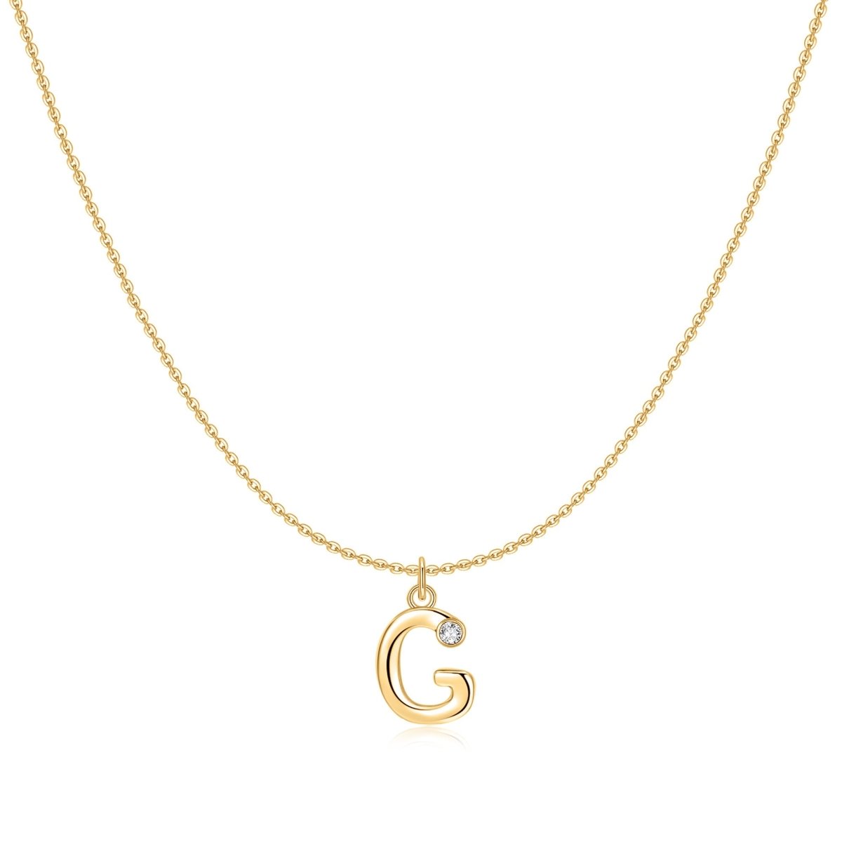 Initial Glitter Necklace