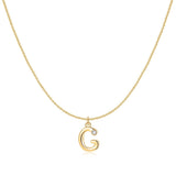 Initial Glitter Necklace