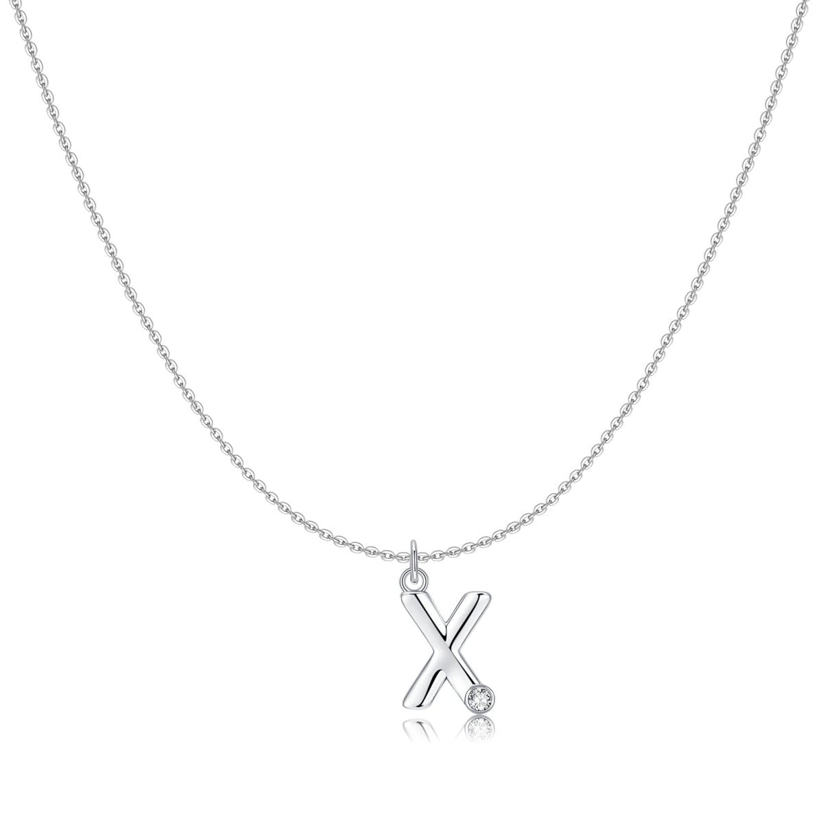 Initial Glitter Necklace