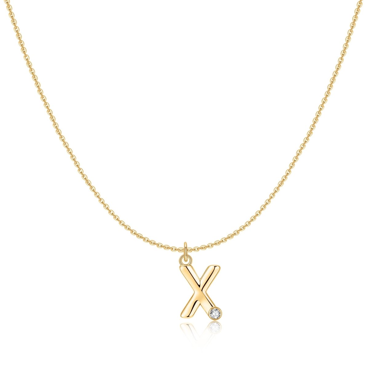 Initial Glitter Necklace