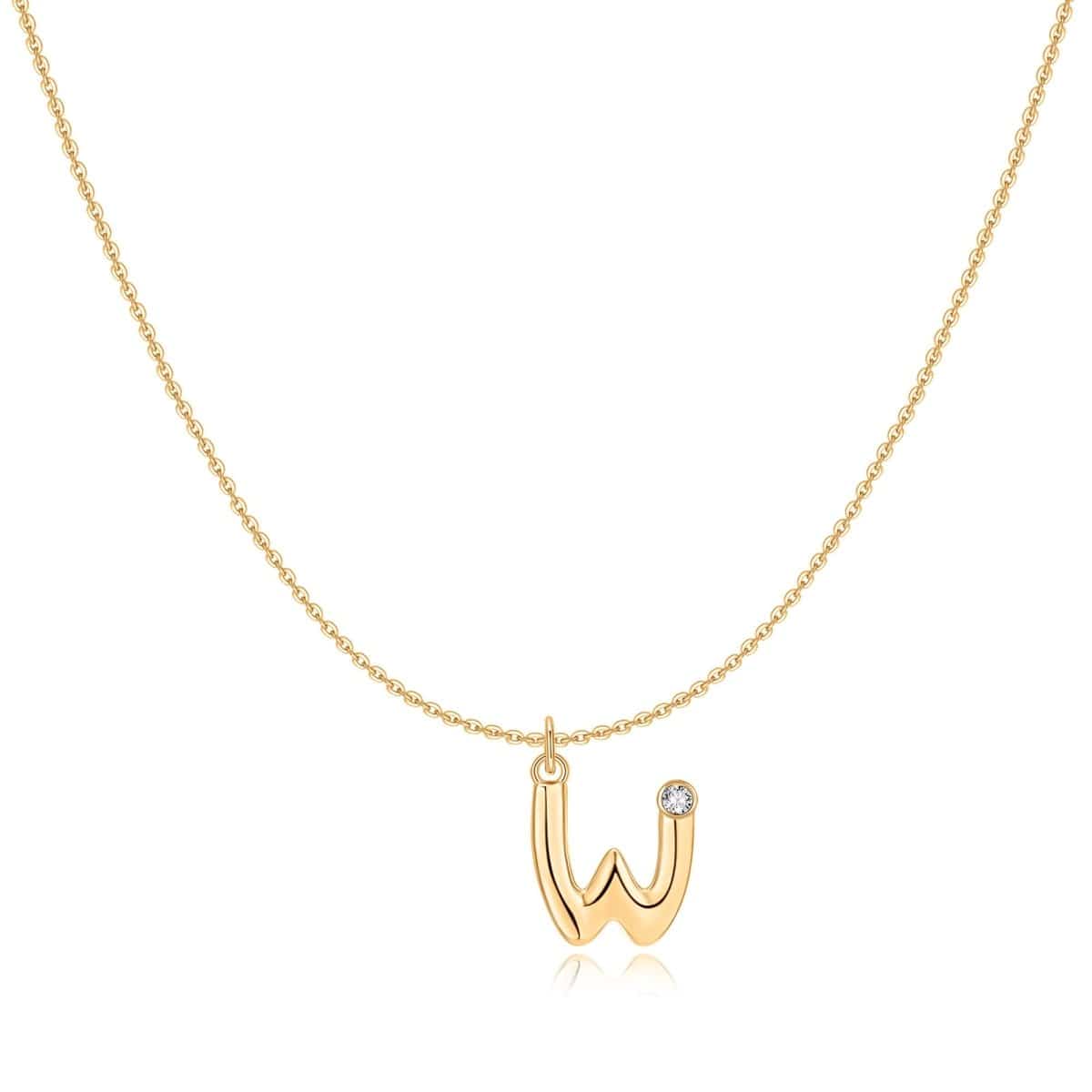 Initial Glitter Necklace