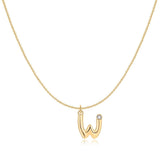 Initial Glitter Necklace