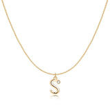 Initial Glitter Necklace