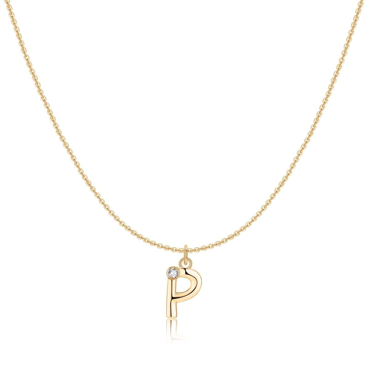 Initial Glitter Necklace