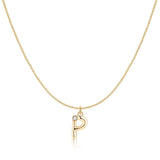 Initial Glitter Necklace