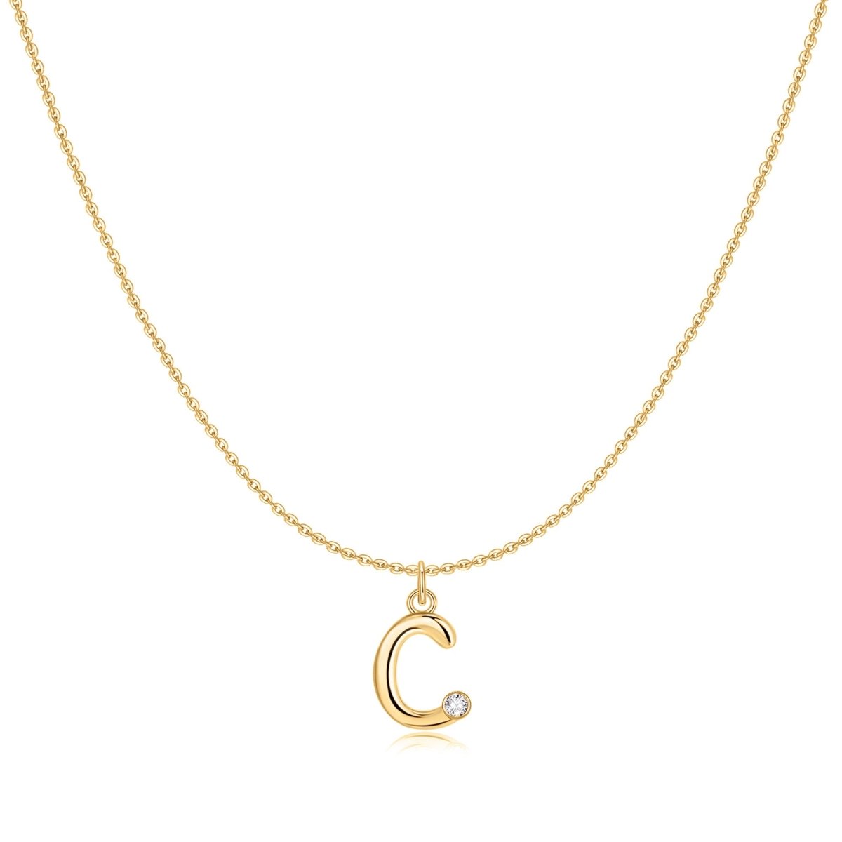 Initial Glitter Necklace
