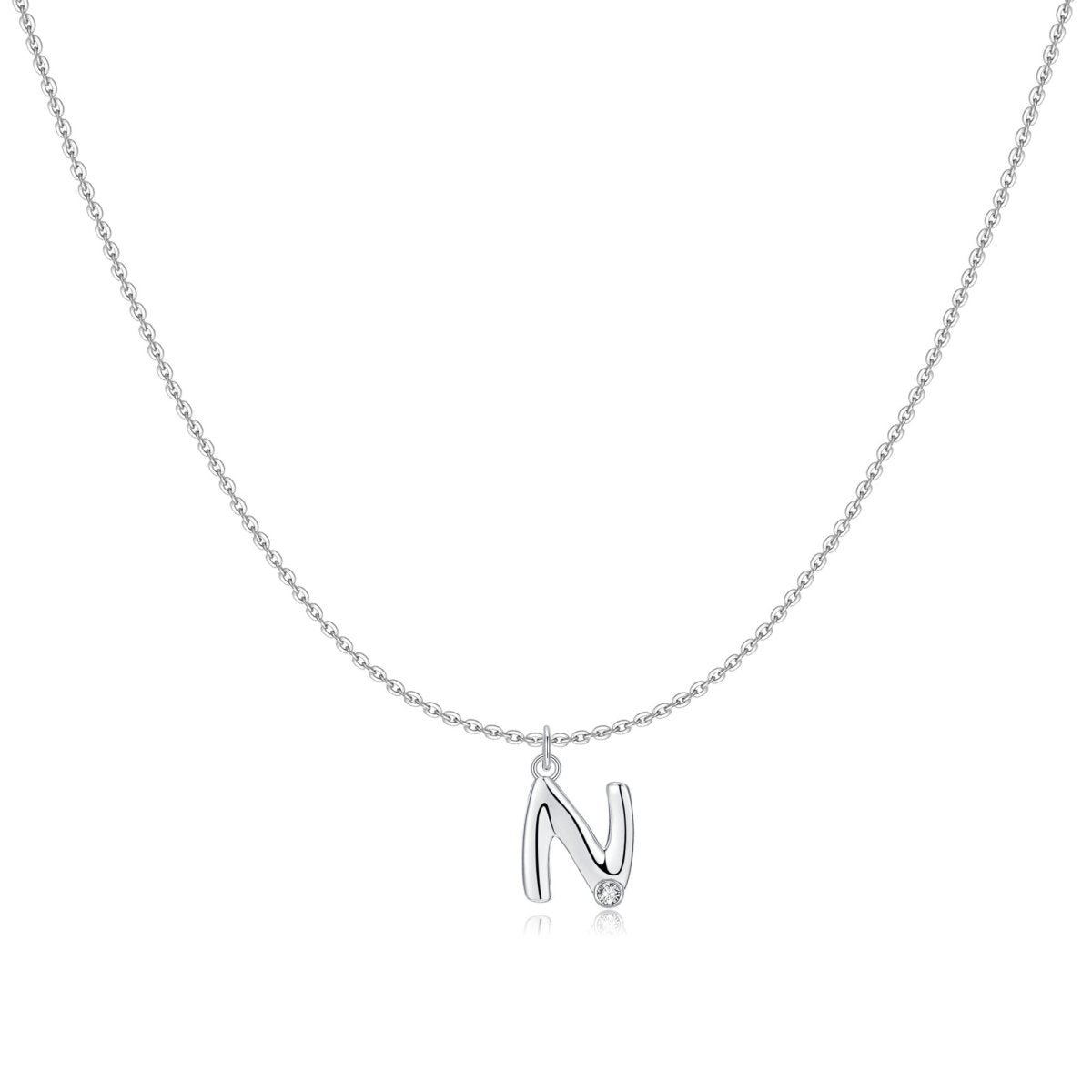 Initial Glitter Necklace