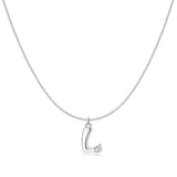 Initial Glitter Necklace