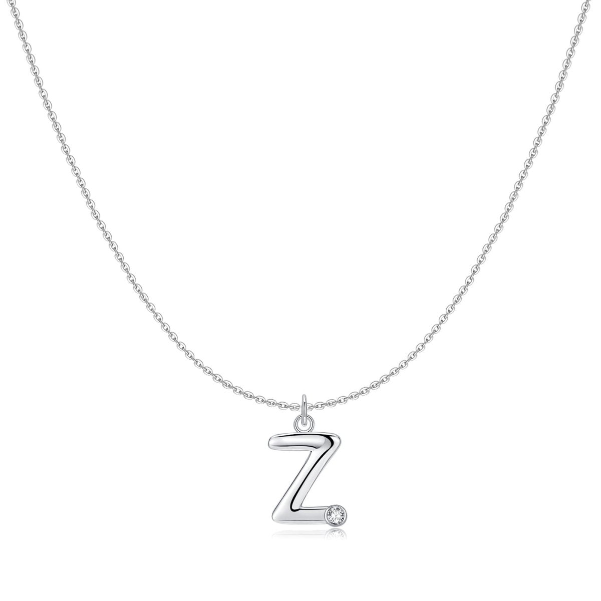 Initial Glitter Necklace