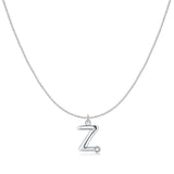 Initial Glitter Necklace