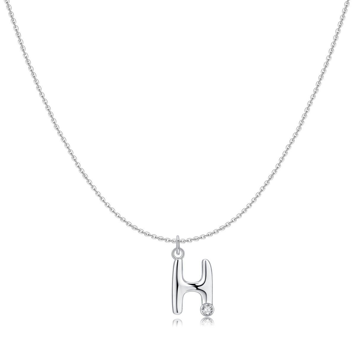 Initial Glitter Necklace
