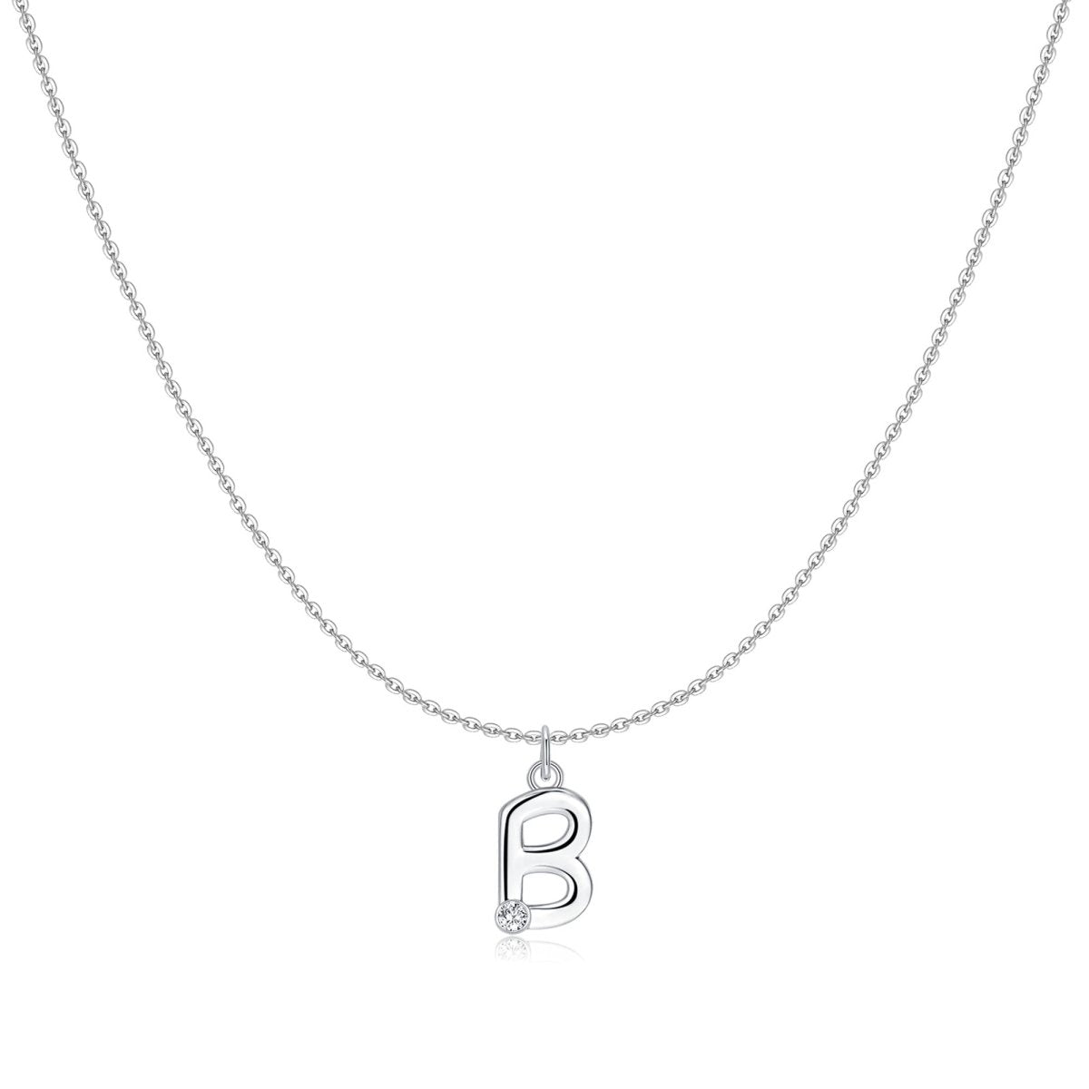 Initial Glitter Necklace