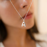 Initial Glitter Necklace