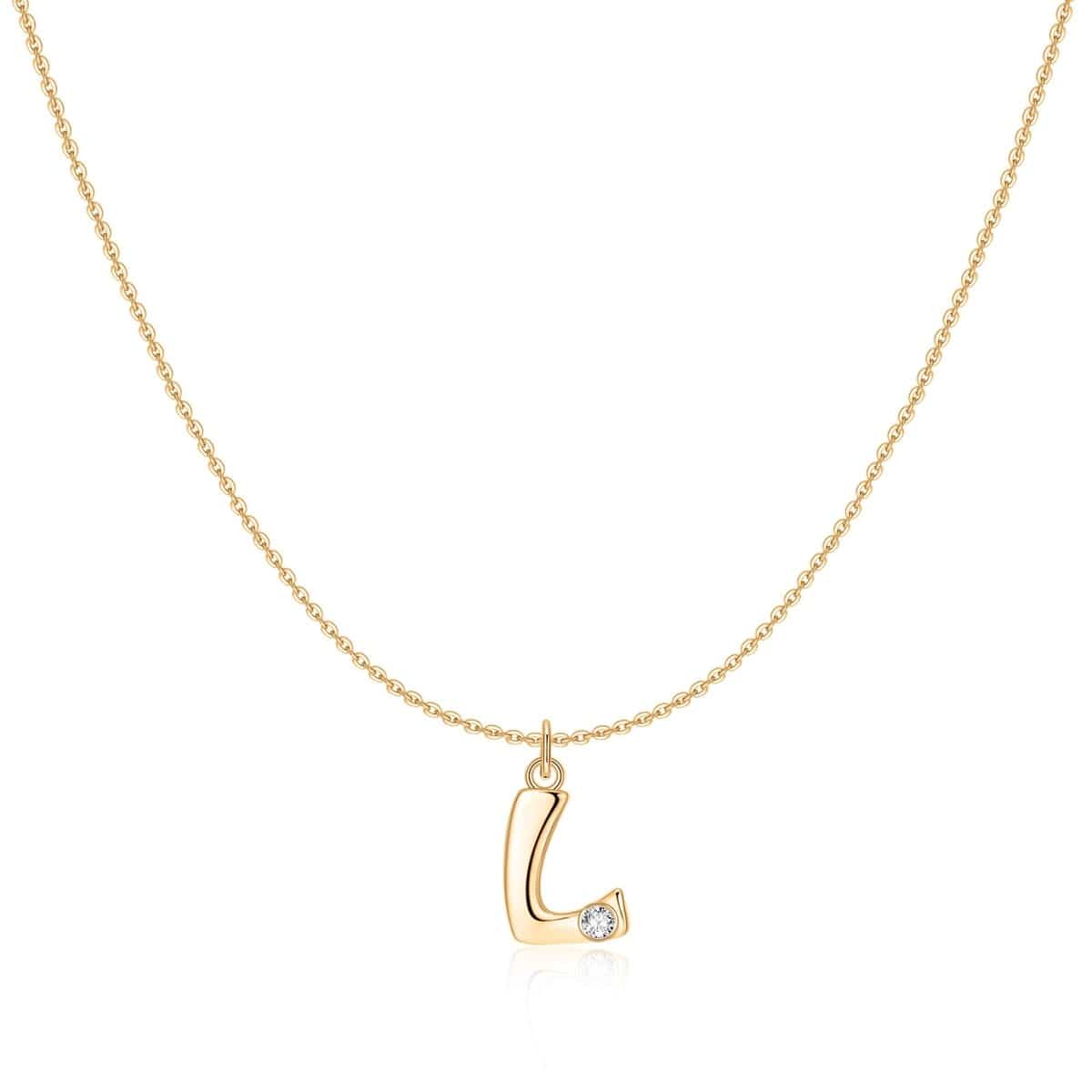 Initial Glitter Necklace