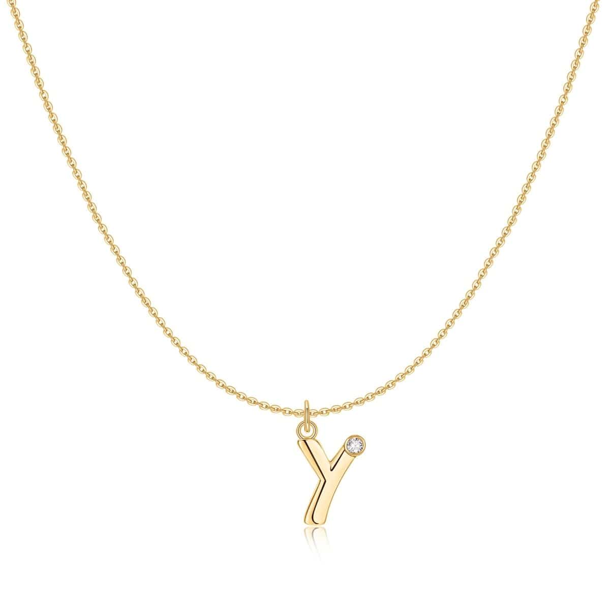 Initial Glitter Necklace