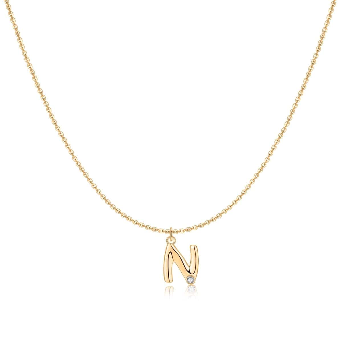 Initial Glitter Necklace