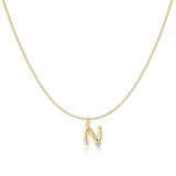Initial Glitter Necklace