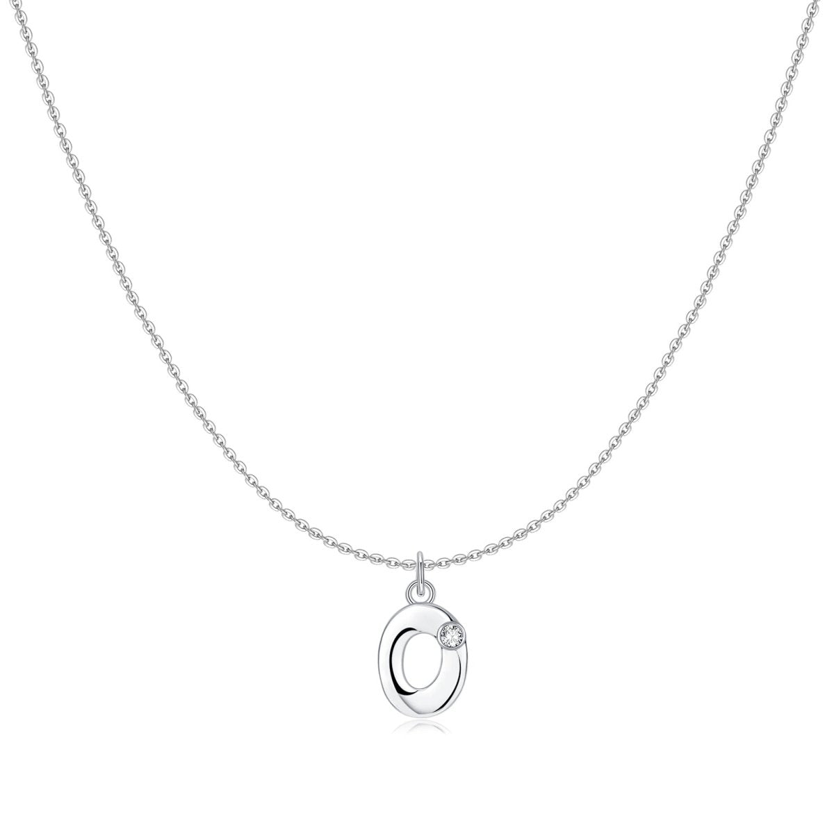 Initial Glitter Necklace