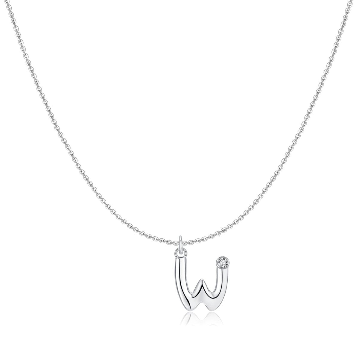 Initial Glitter Necklace