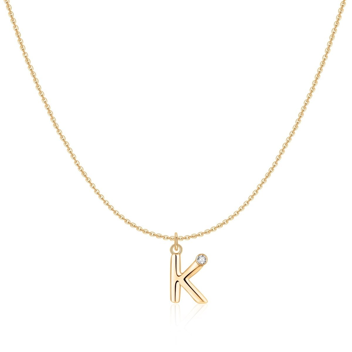 Initial Glitter Necklace