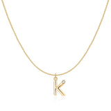 Initial Glitter Necklace