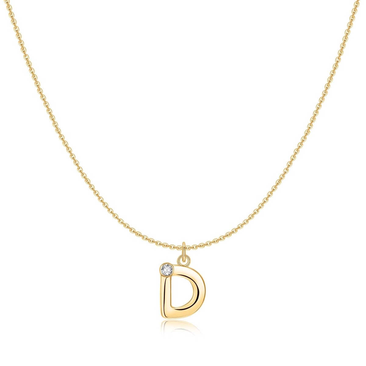 Initial Glitter Necklace
