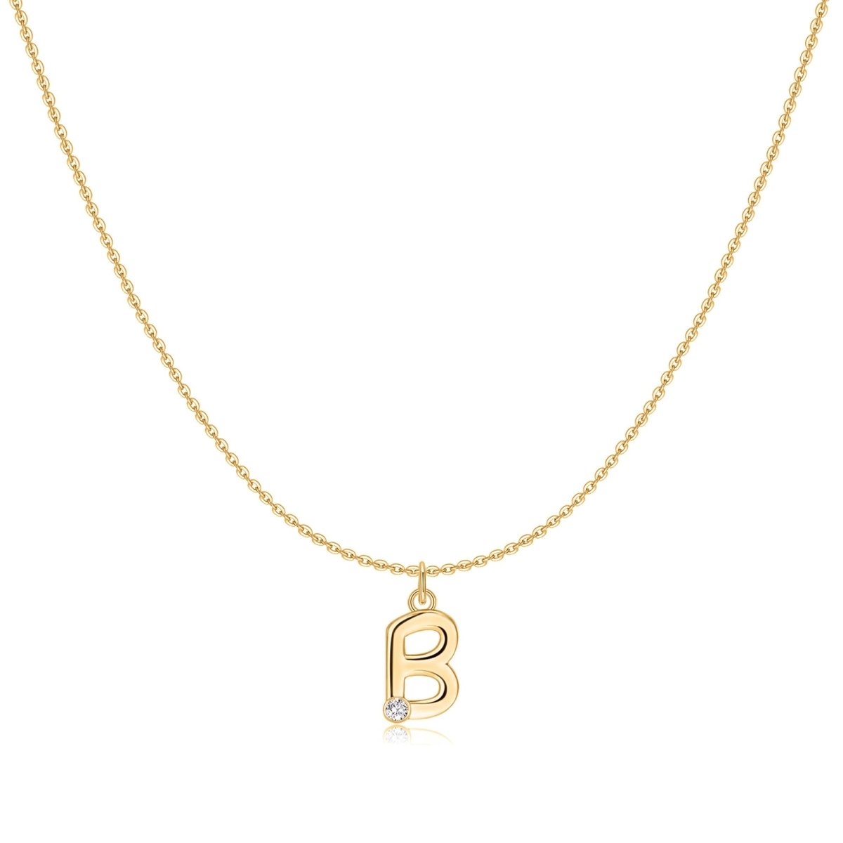 Initial Glitter Necklace