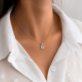 Sparkling Letter Necklace