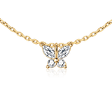 White Butterfly Necklace