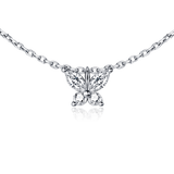 White Butterfly Necklace