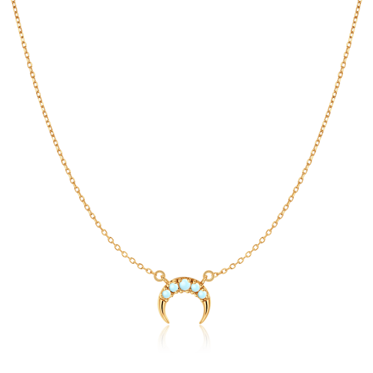 Crescent Moon Crystal Necklace