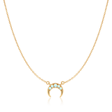 Crescent Moon Crystal Necklace