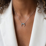 Crescent Moon Crystal Necklace