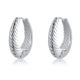 Grooved Hoop Earrings