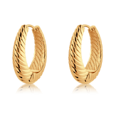 Grooved Hoop Earrings