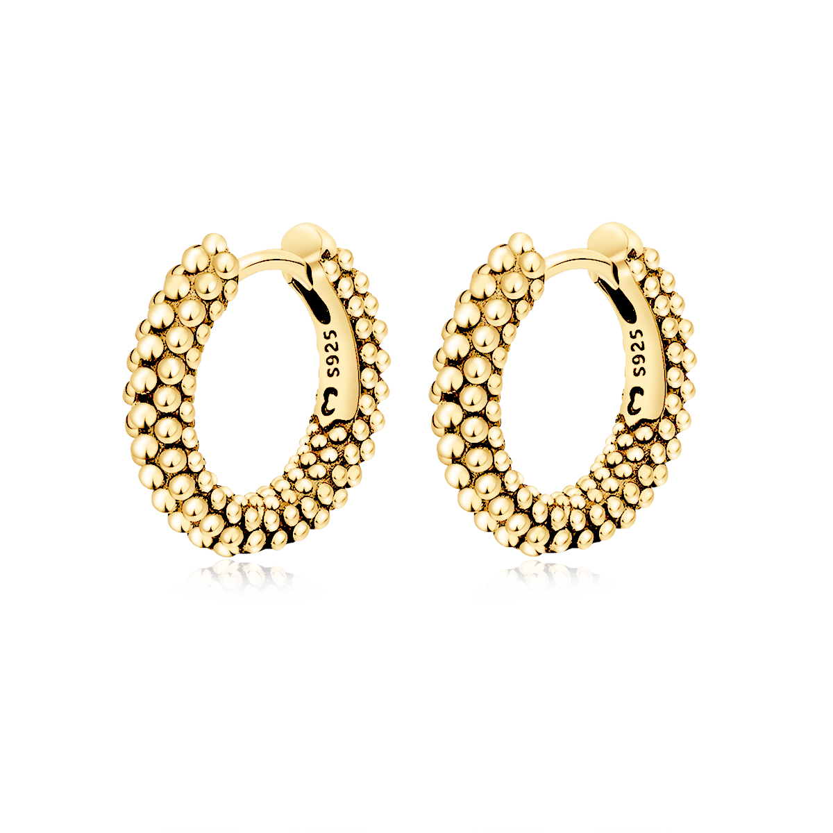 Hoop Earrings with Small Beads