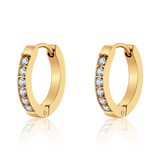White Cubic Zirconia Hoop Earrings
