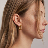 Hammered Hoop Earrings